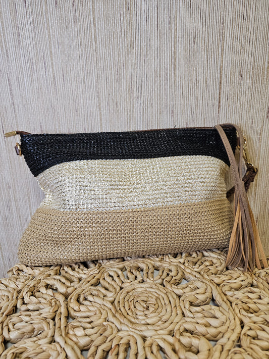 BOLSO RAFIA TRICOLOR