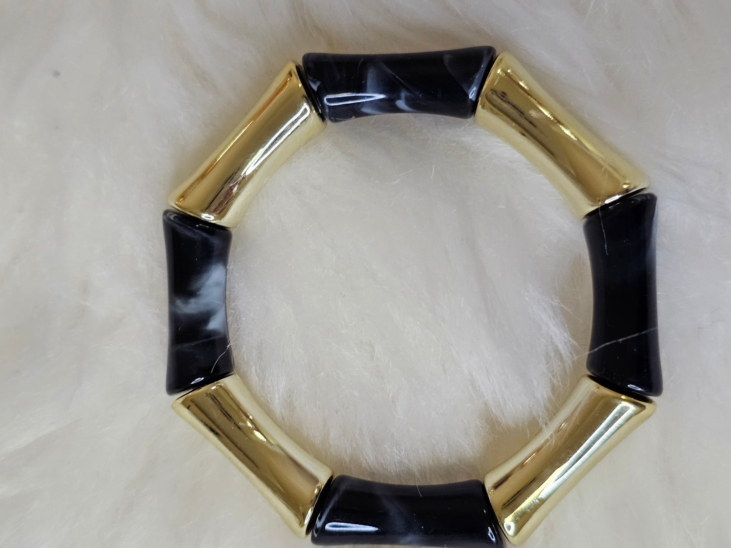 PULSERA AZUL MARINO + DORADO