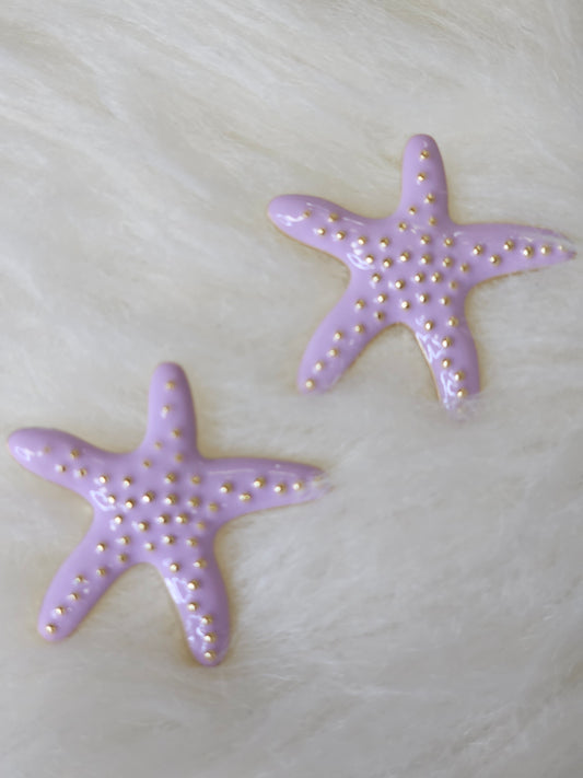 PENDIENTE ESTRELLA DE MAR LILA
