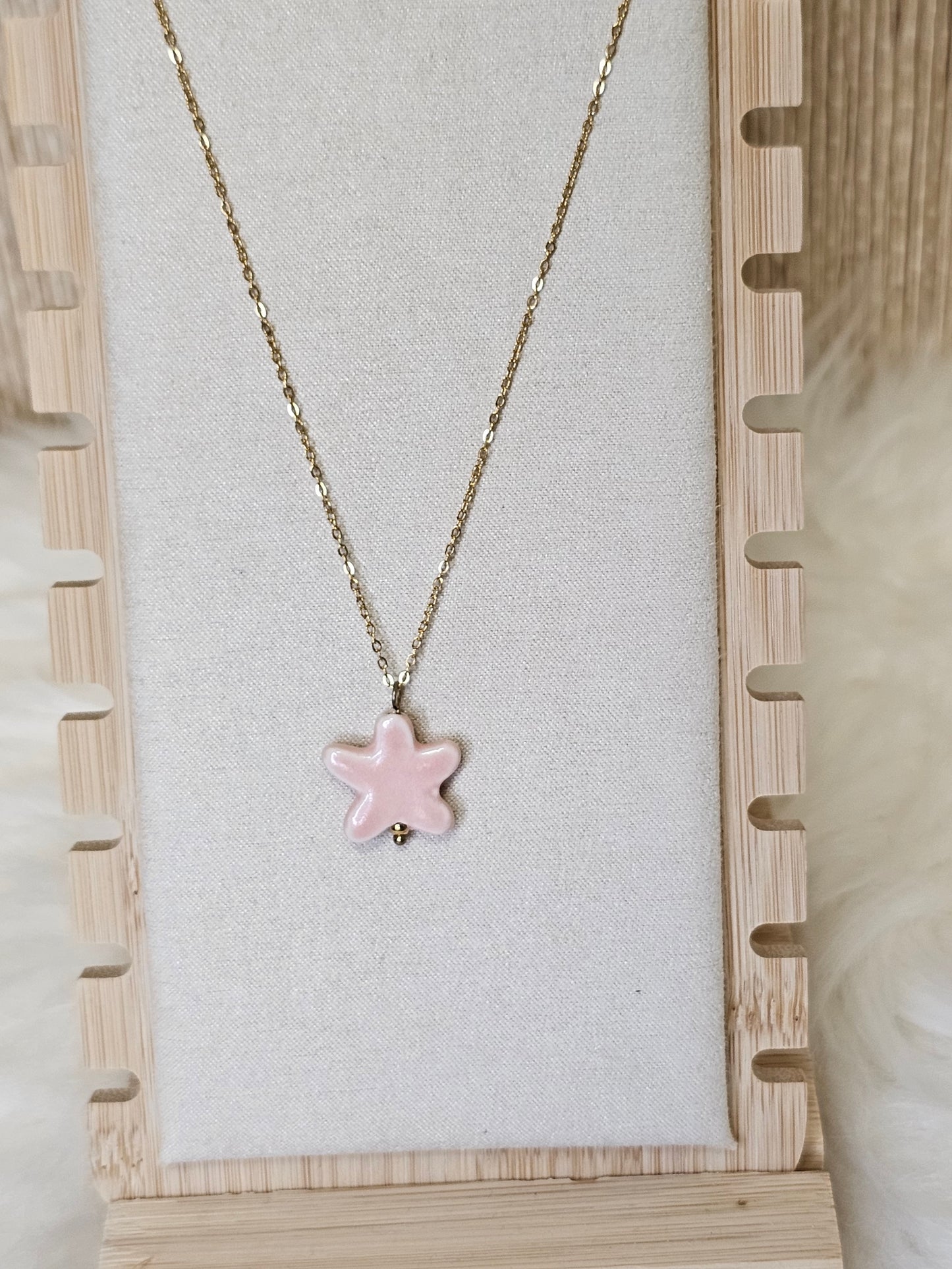 CADENA ESTRELLA ROSA