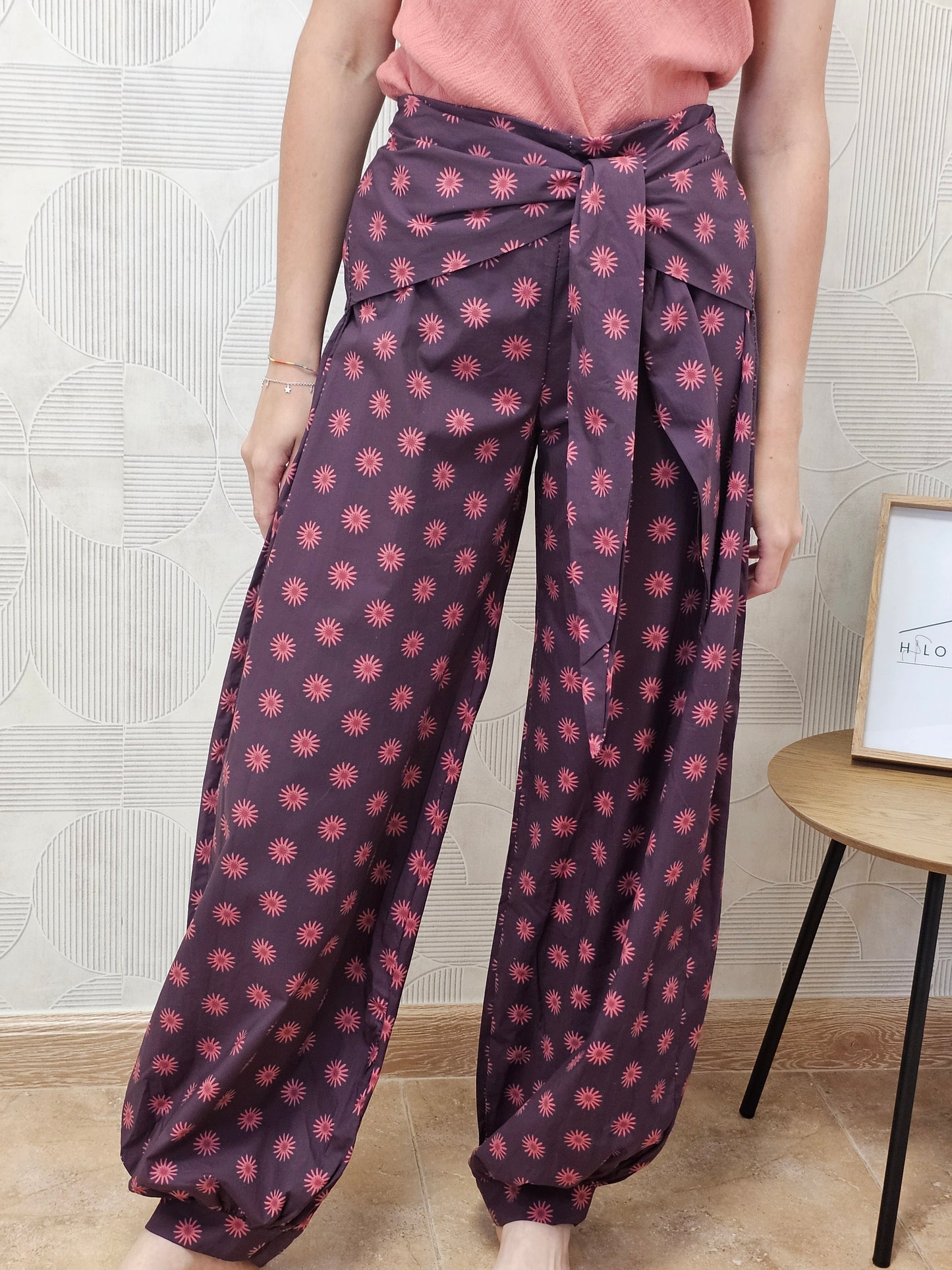 PANTALÓN FLOR ROSA