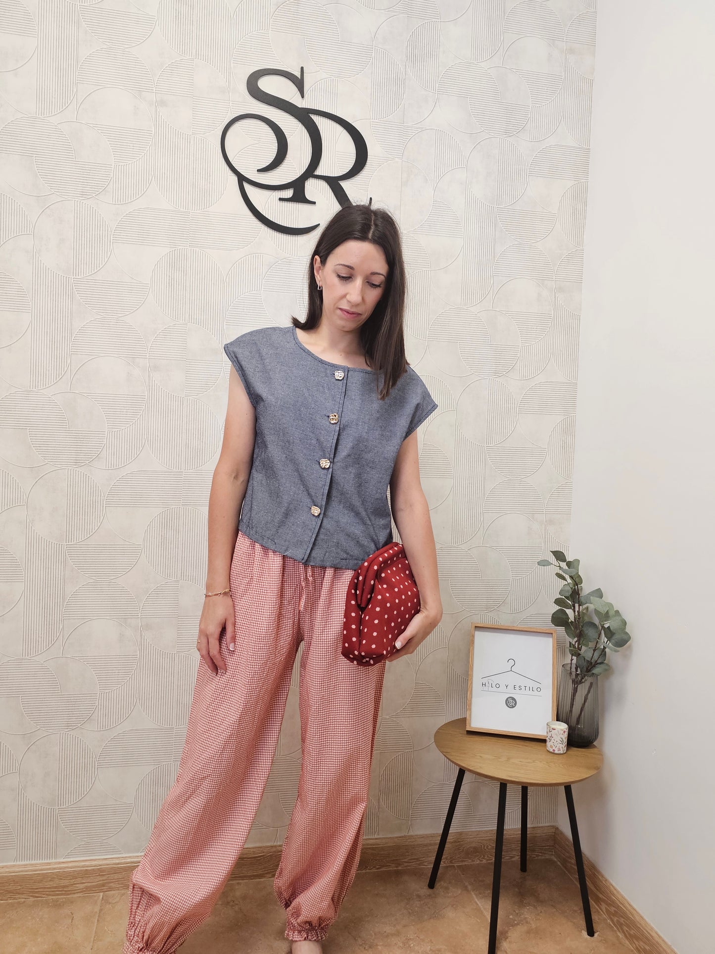 PANTALÓN VICHY ROJO