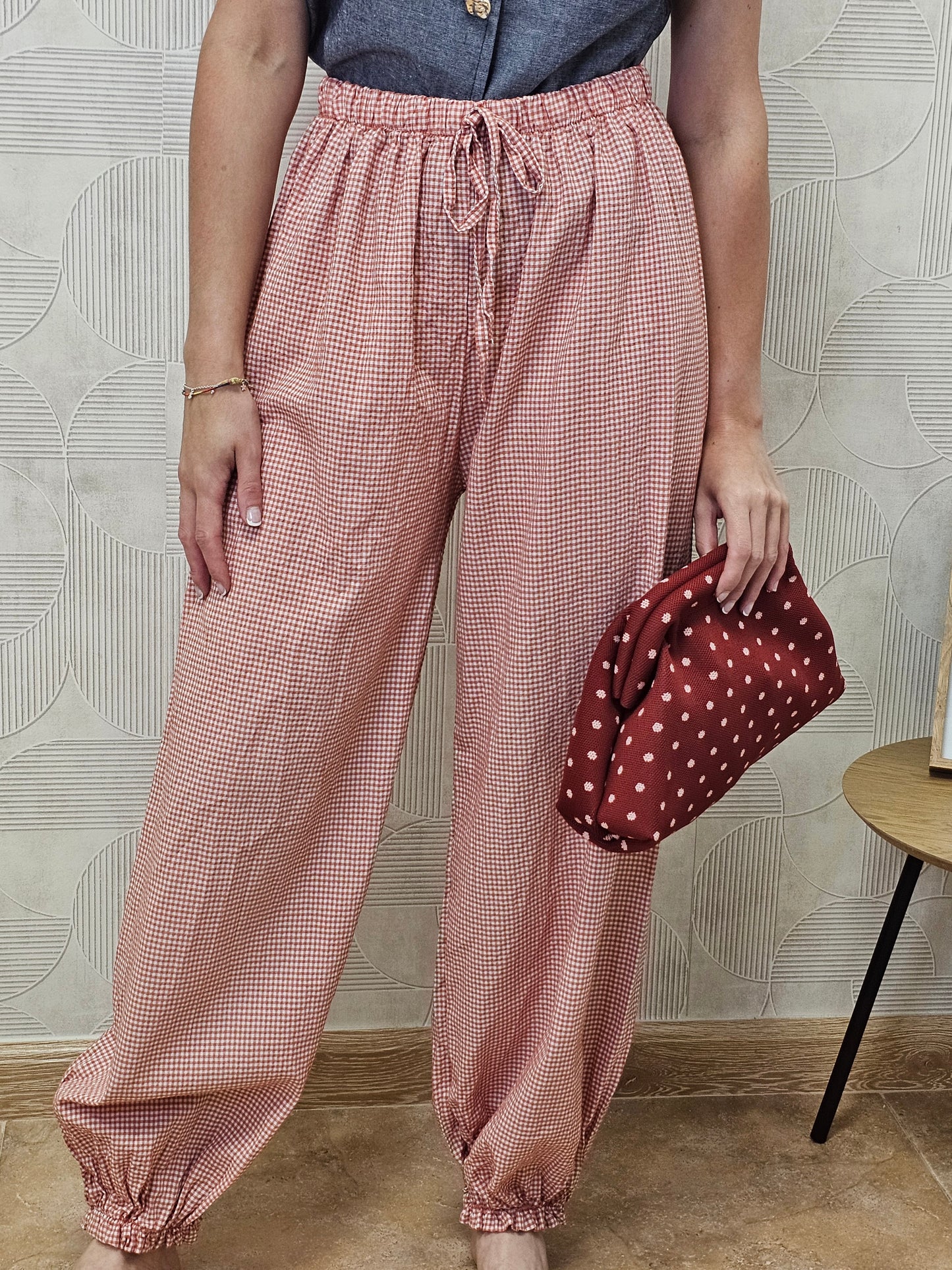 PANTALÓN VICHY ROJO