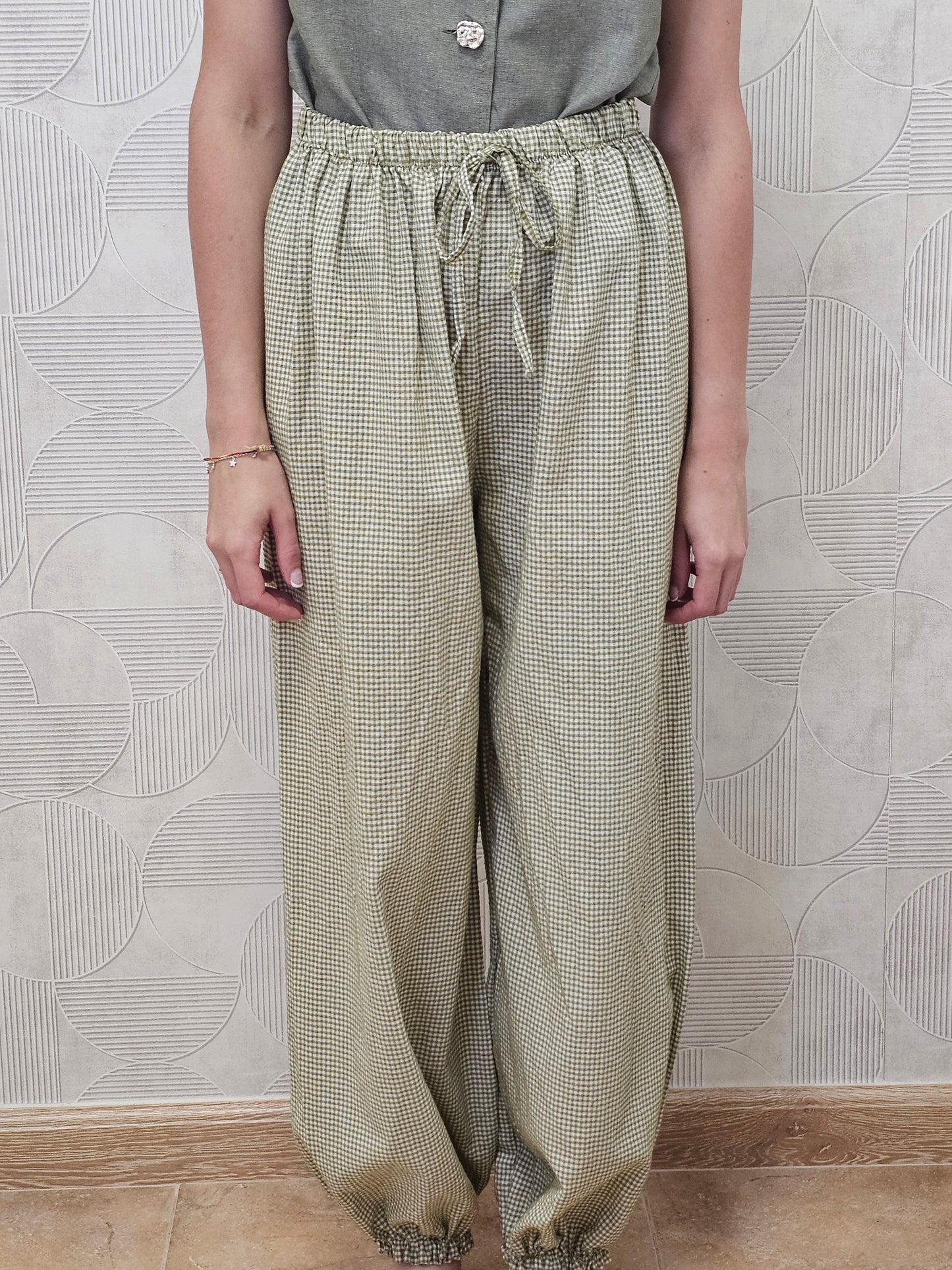 PANTALÓN VICHY VERDE